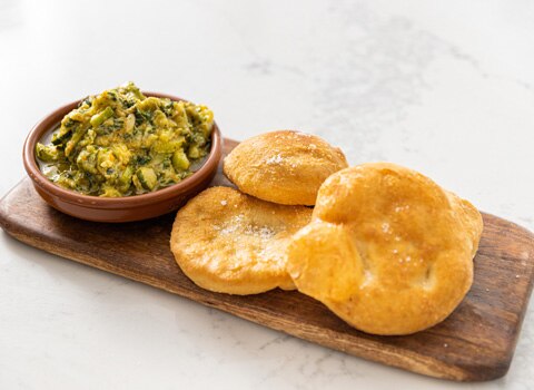 Zucchini Dip & Fried Pizza