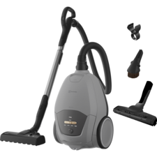 Canister Bagged Vacuum Cleaner, Urban Grey - UltraSilencer Turbo