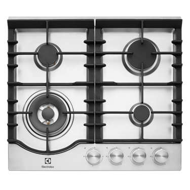 60cm 4 burner gas cooktop with front controls