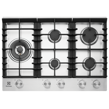 75cm 5 burner gas cooktop with front controls