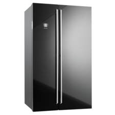 Ebony Side by Side 700L High Gloss Black Refrigerator